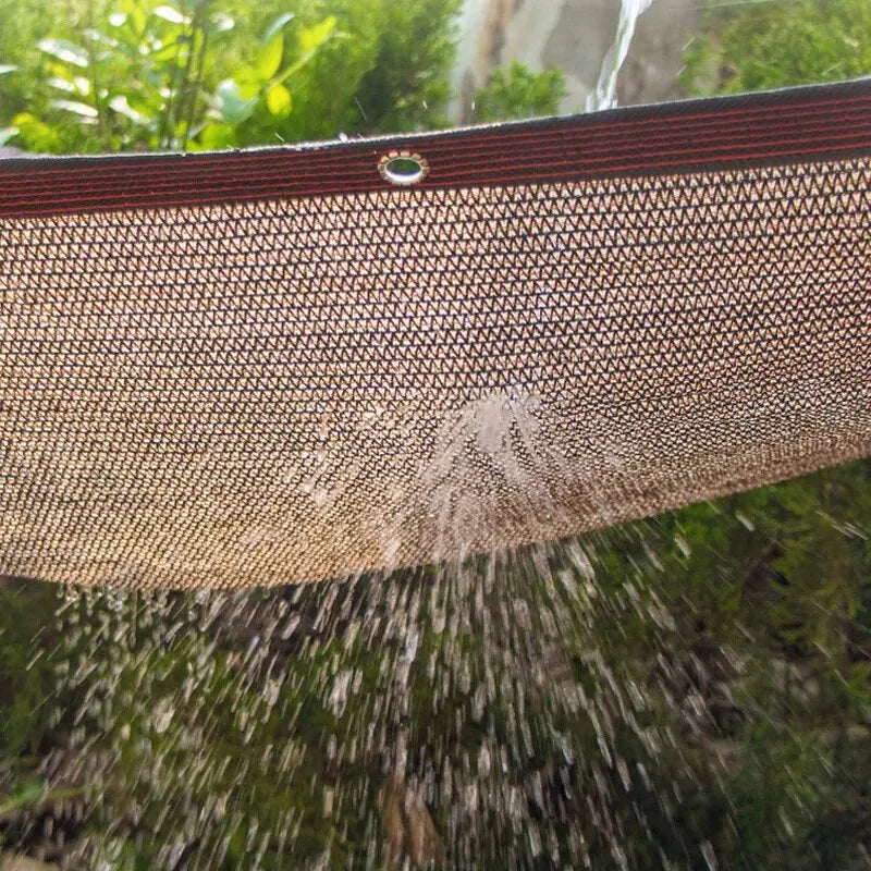Brown Rectangular UV-Resistant Shade Sail