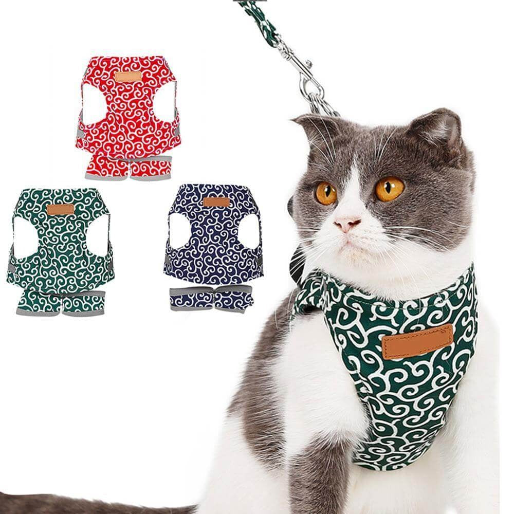 Cat Vest Harness Set