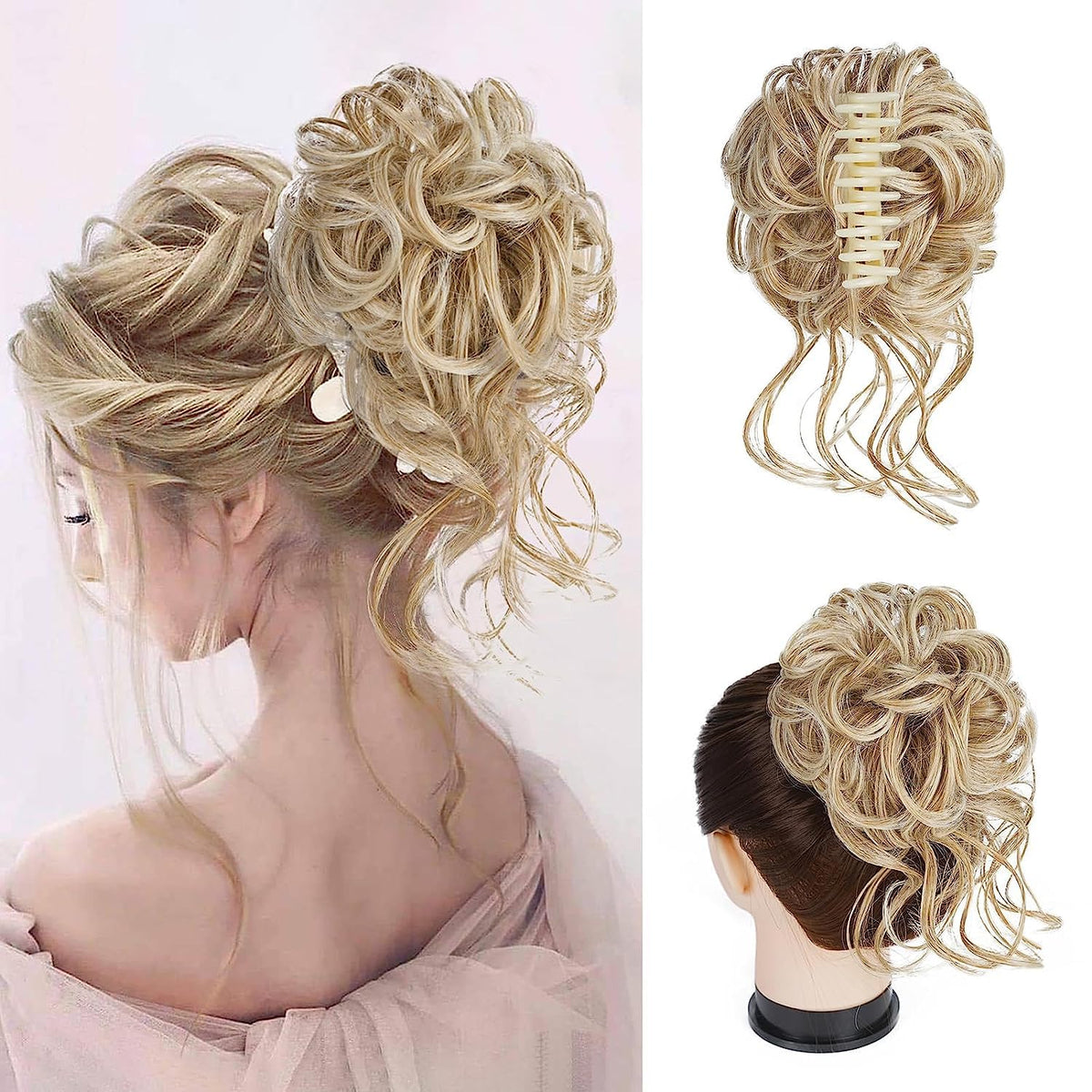 Claw Clip Hair Extension for Twisted Bun