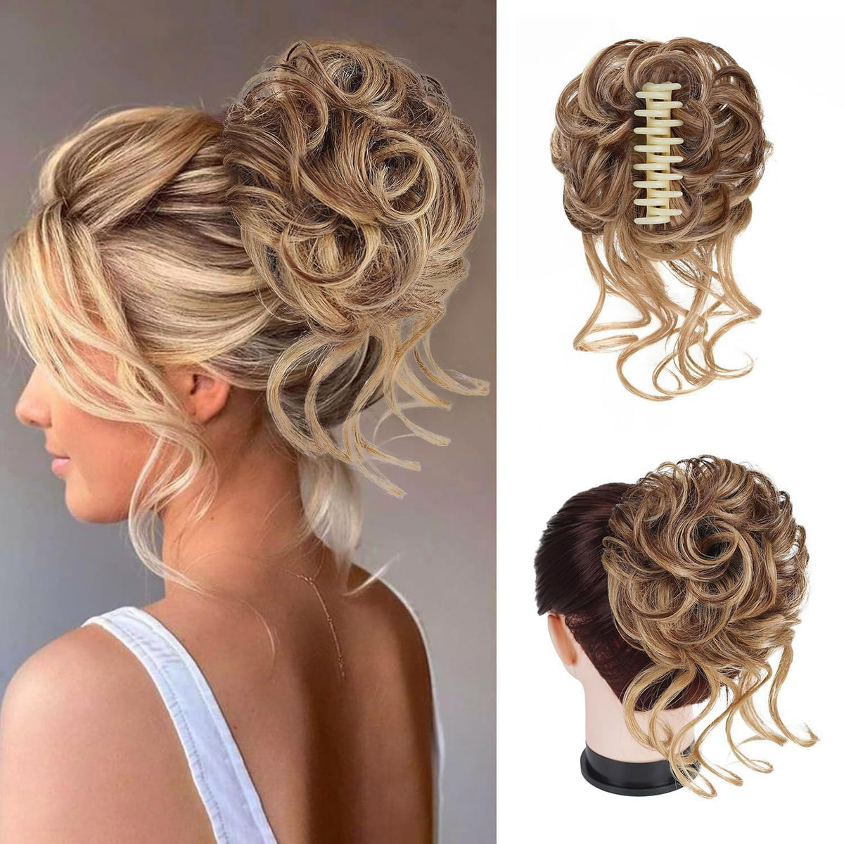 Claw Clip Hair Extension for Twisted Bun