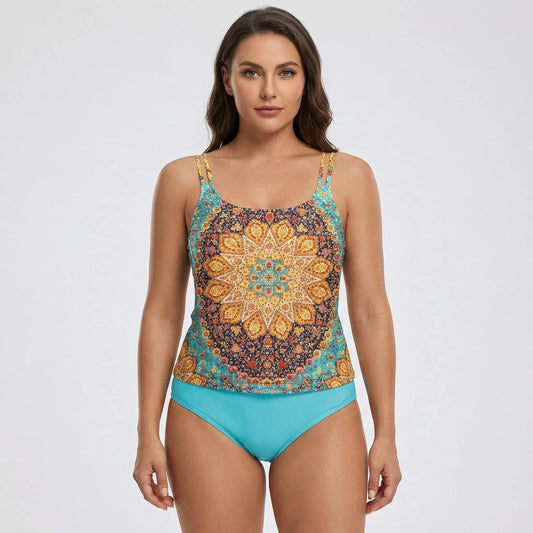 Colorful Mandala Print Swimwear