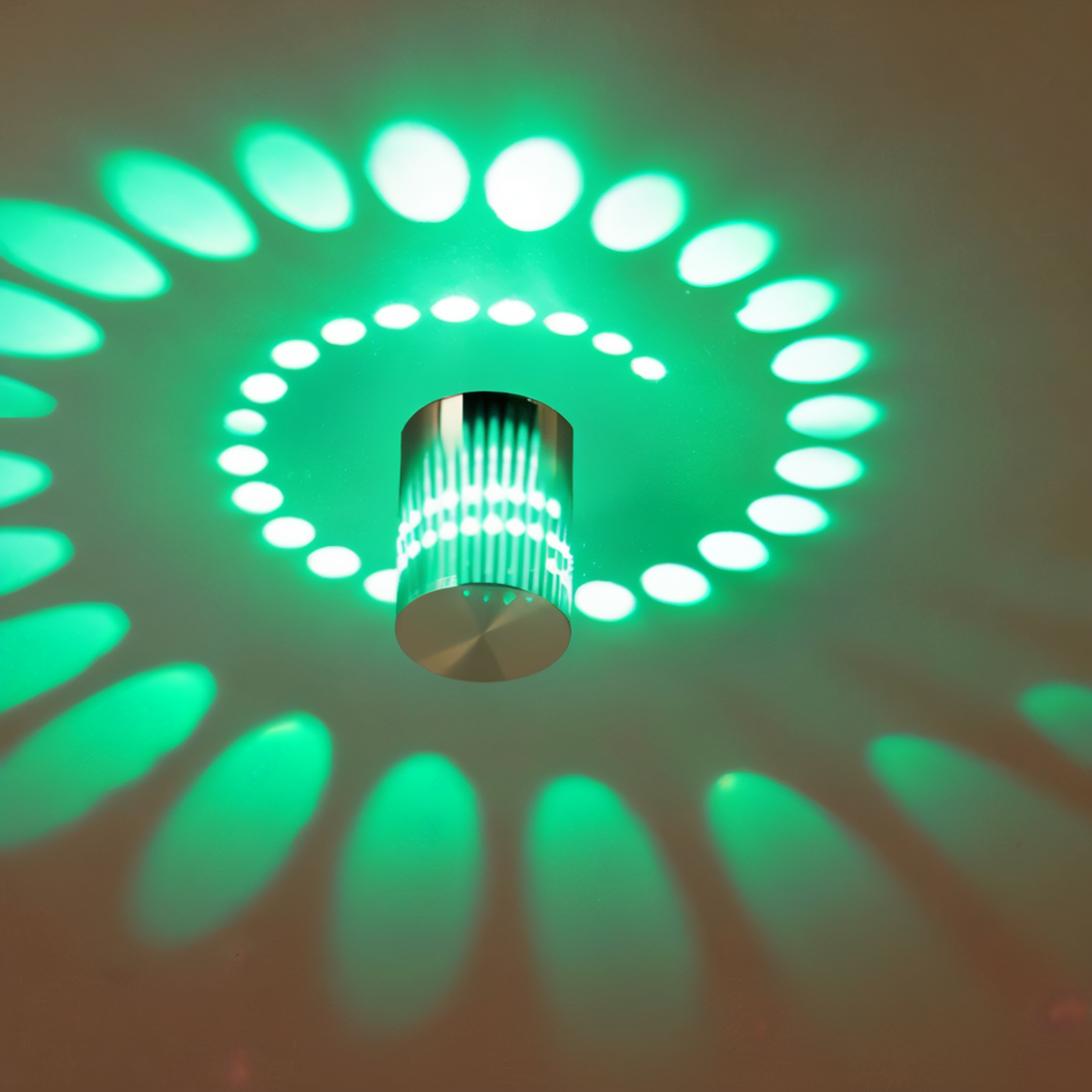 Colorful Spiral Cylinder LED Wall Light – Modern Indoor Lighting