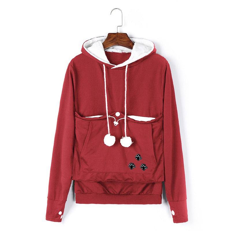 Comfortable Hoodie with Cat Pouch
