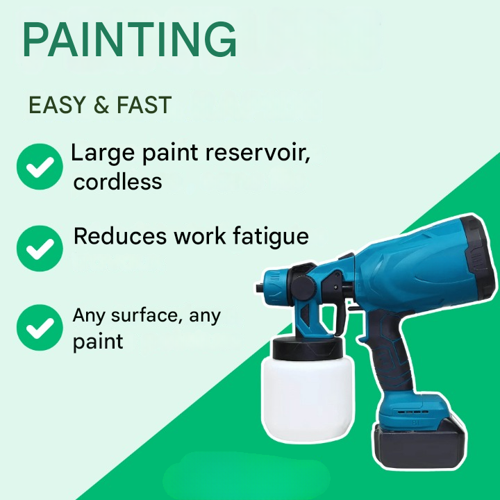Cordless Electric Paint Spray Gun for Fast Painting