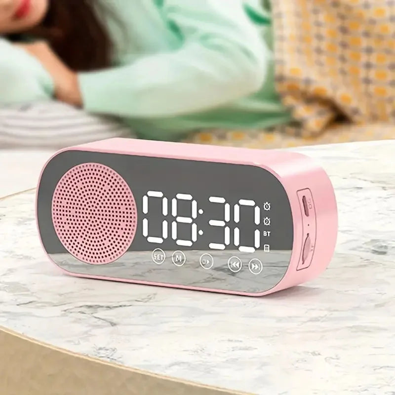 Digital Alarm Clock with Bluetooth Speaker and FM Radio