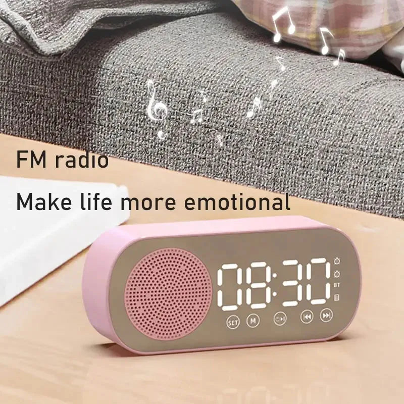 Digital Alarm Clock with Bluetooth Speaker and FM Radio