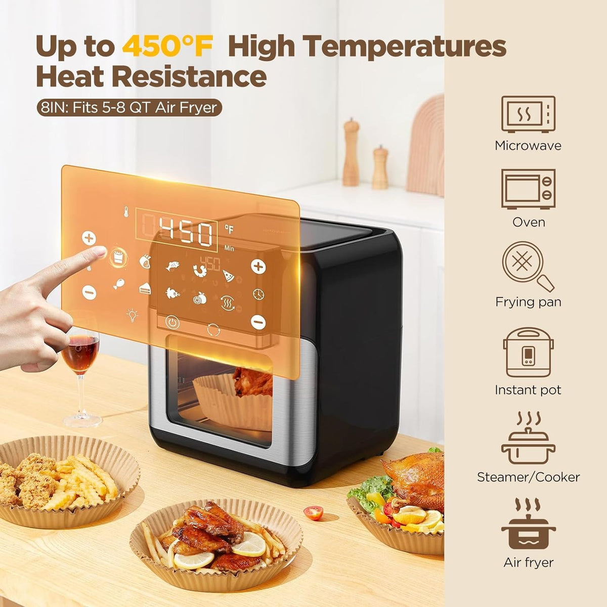 Disposable Non-Stick Air Fryer Liners
