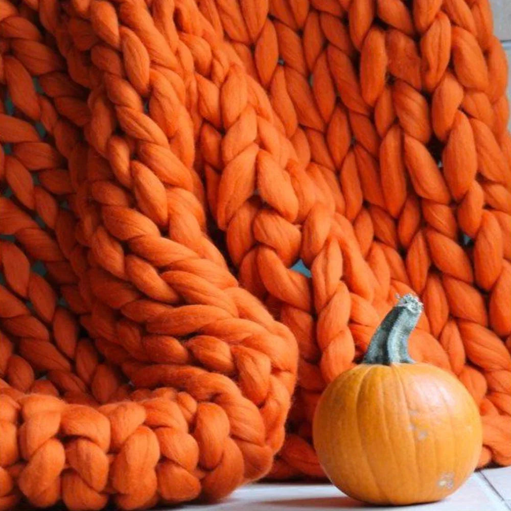 DIY Chunky 1000g Wool Yarn for Soft Blankets