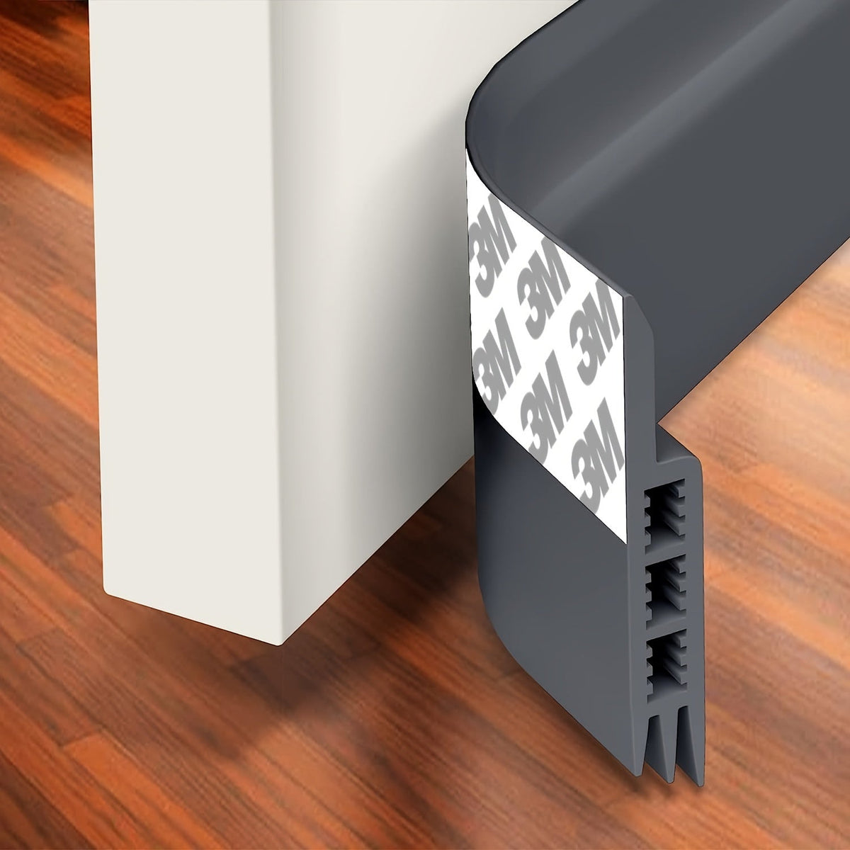 Door Draft Stopper - Silicone Door Sweep with Strong Adhesive and Sound Insulation