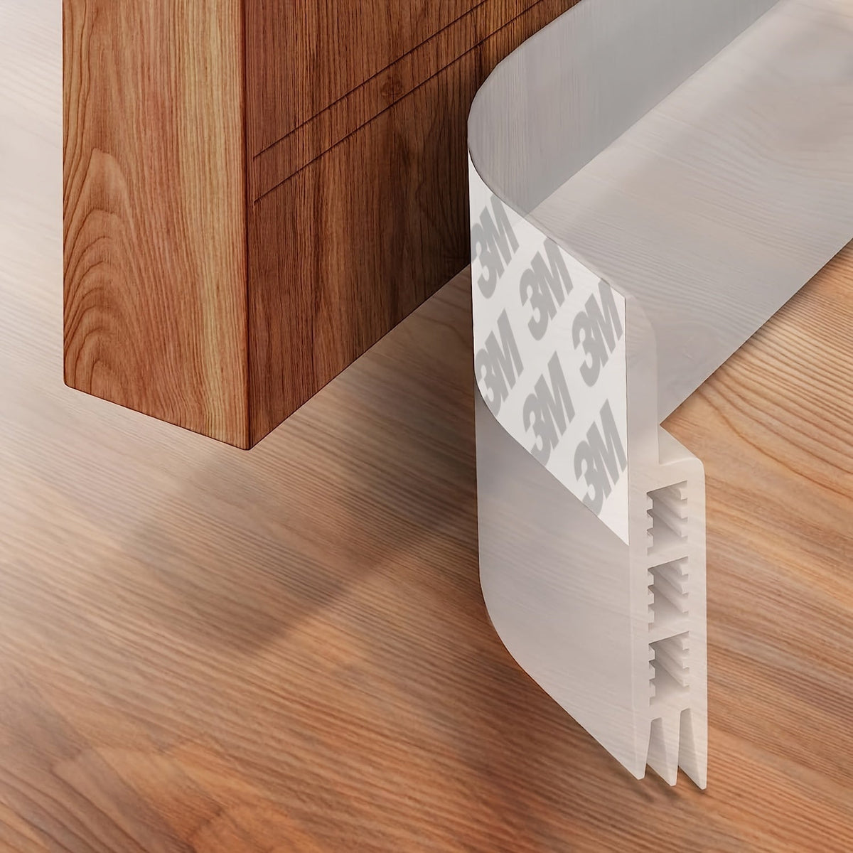 Door Draft Stopper - Silicone Door Sweep with Strong Adhesive and Sound Insulation