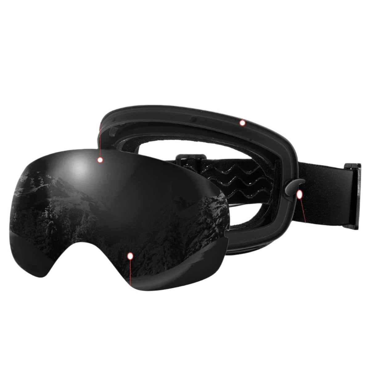 Double-Layer Anti-Fog Ski Goggles