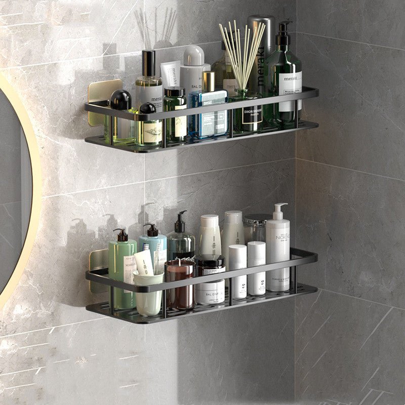 Drill-Free Bathroom Shelves