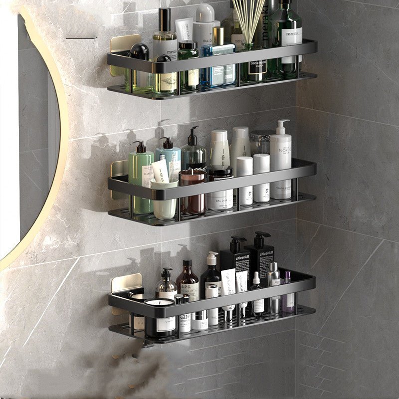 Drill-Free Bathroom Shelves
