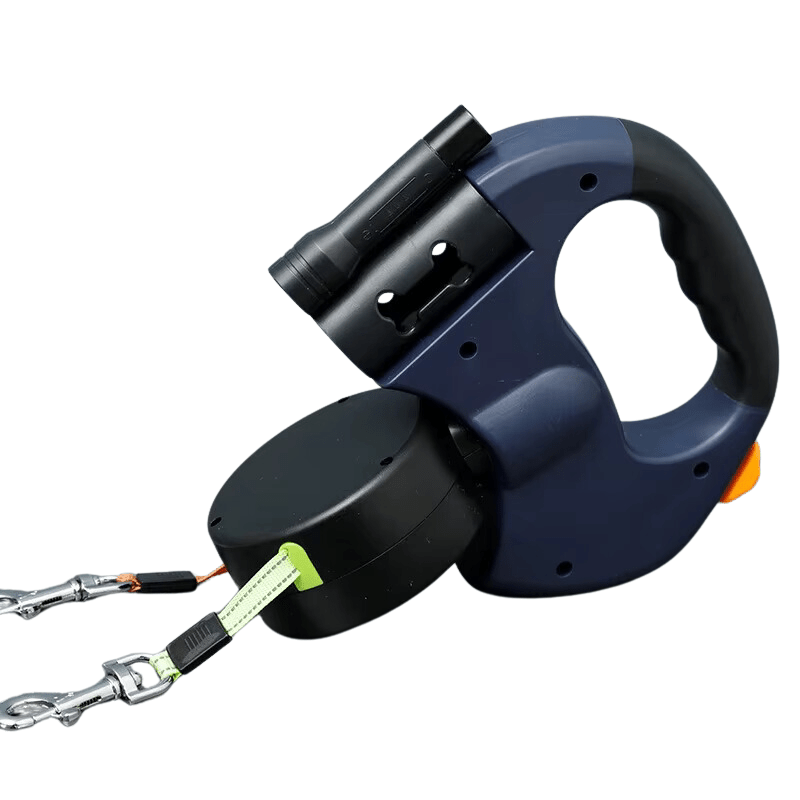 Dual Dog Leash with LED Light and Durable Construction