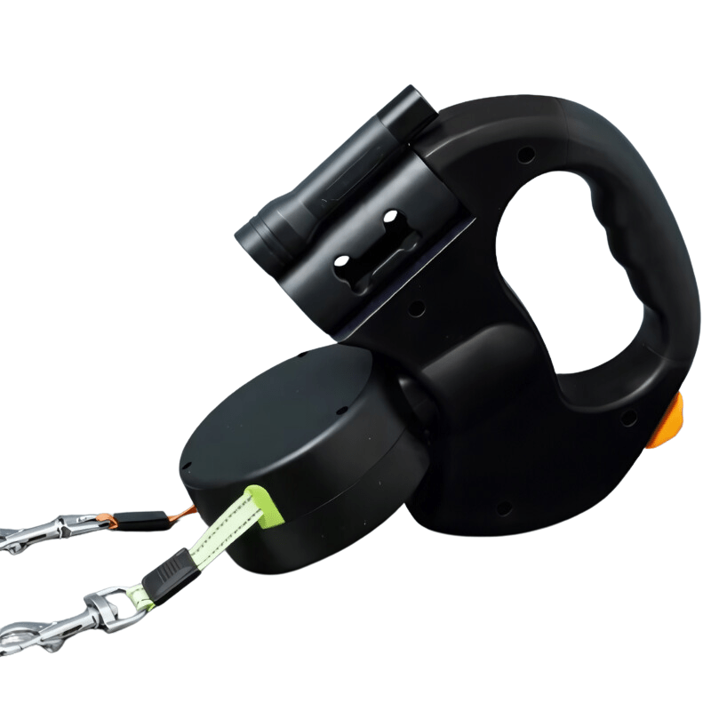 Dual Dog Leash with LED Light and Durable Construction