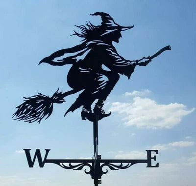 Durable Witch Weather Vane for Garden Magic