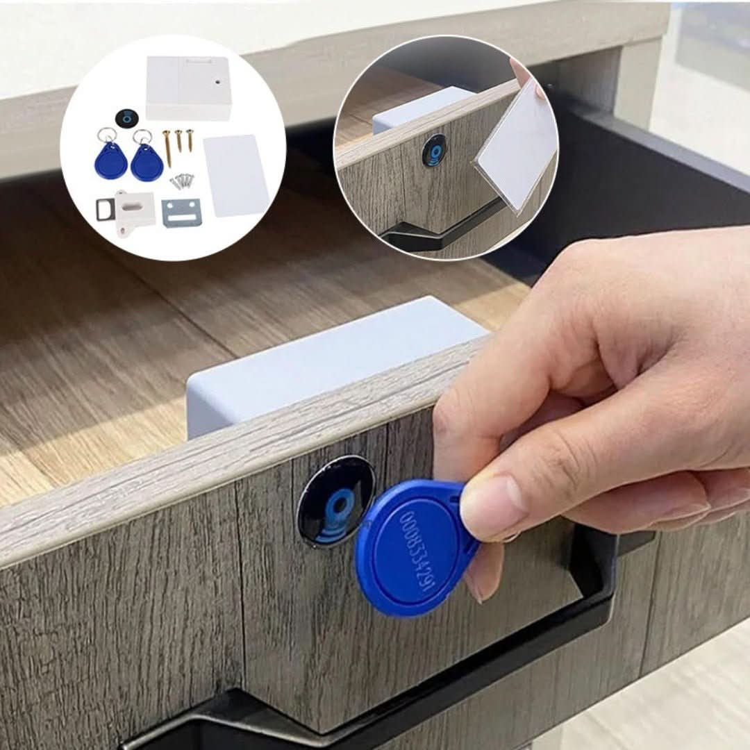 Electronic Drawer Lock with Invisible Sensor Control