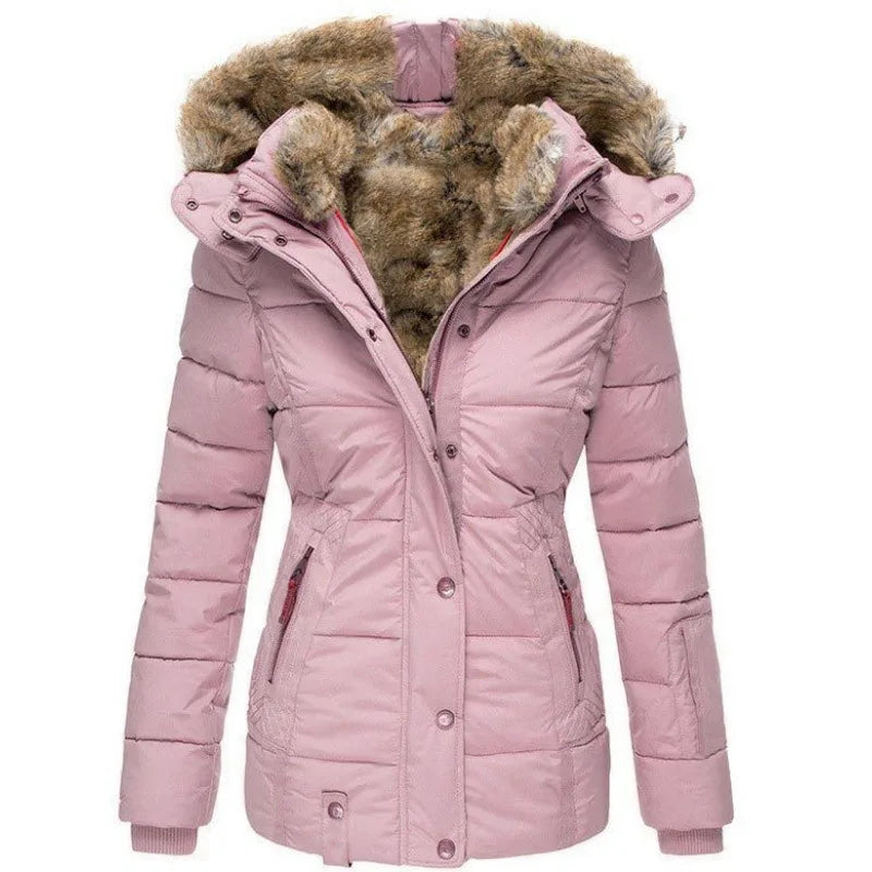 Elegant Women's Hooded Jacket | Warm Winter Coat