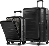 Expandable Luggage Set with Front Opening and TSA Lock