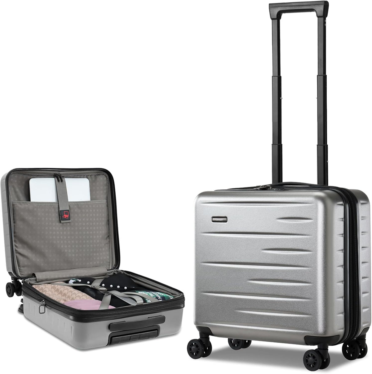Expandable Luggage Set with Front Opening and TSA Lock