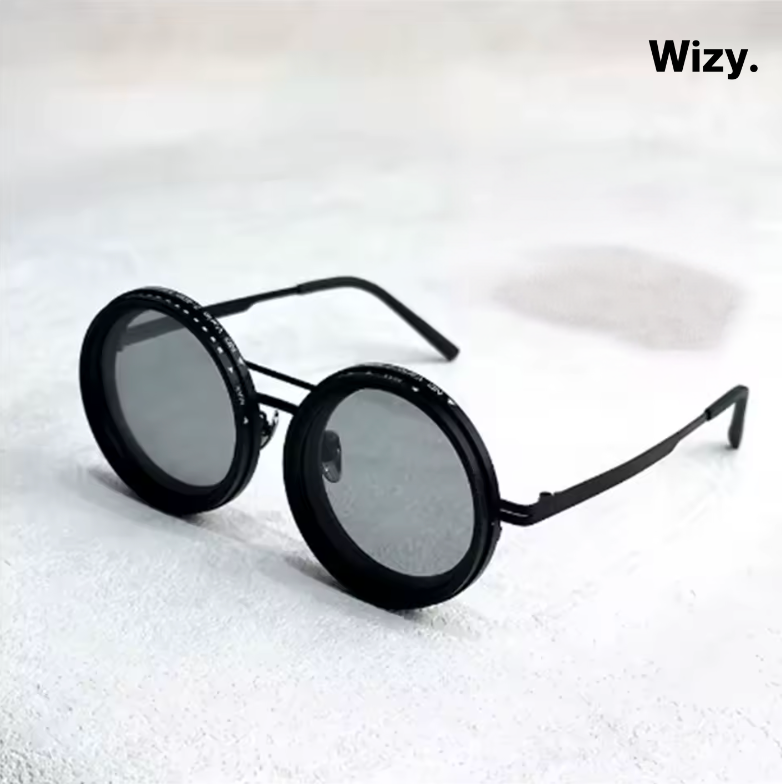 Fashion Sunglasses with Black Lenses and UV Protection