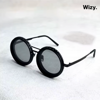 Fashion Sunglasses with Black Lenses and UV Protection