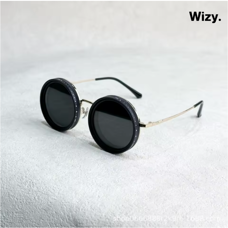 Fashion Sunglasses with Black Lenses and UV Protection