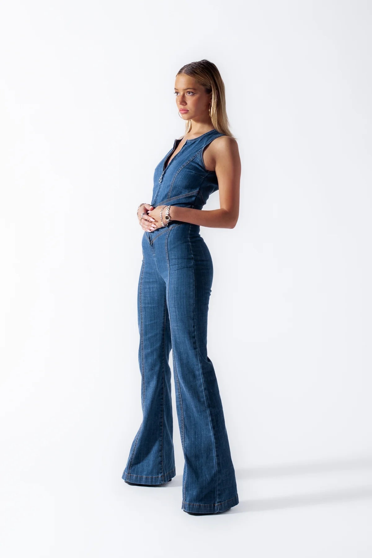 Fitted Sleeveless Jumpsuit