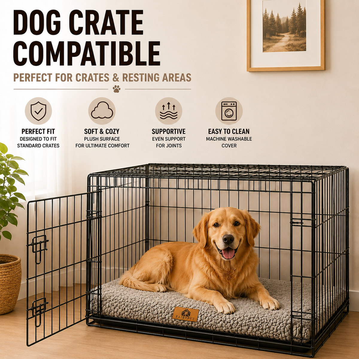 Flat Orthopedic Foam Dog Mat