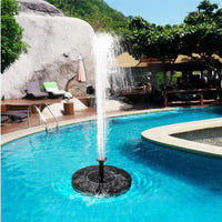 Floating Solar Water Fountain with Interchangeable Spray Nozzles for Ponds
