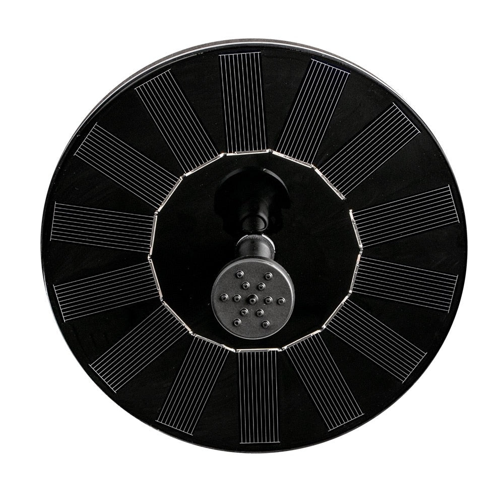 Floating Solar Water Fountain with Interchangeable Spray Nozzles for Ponds