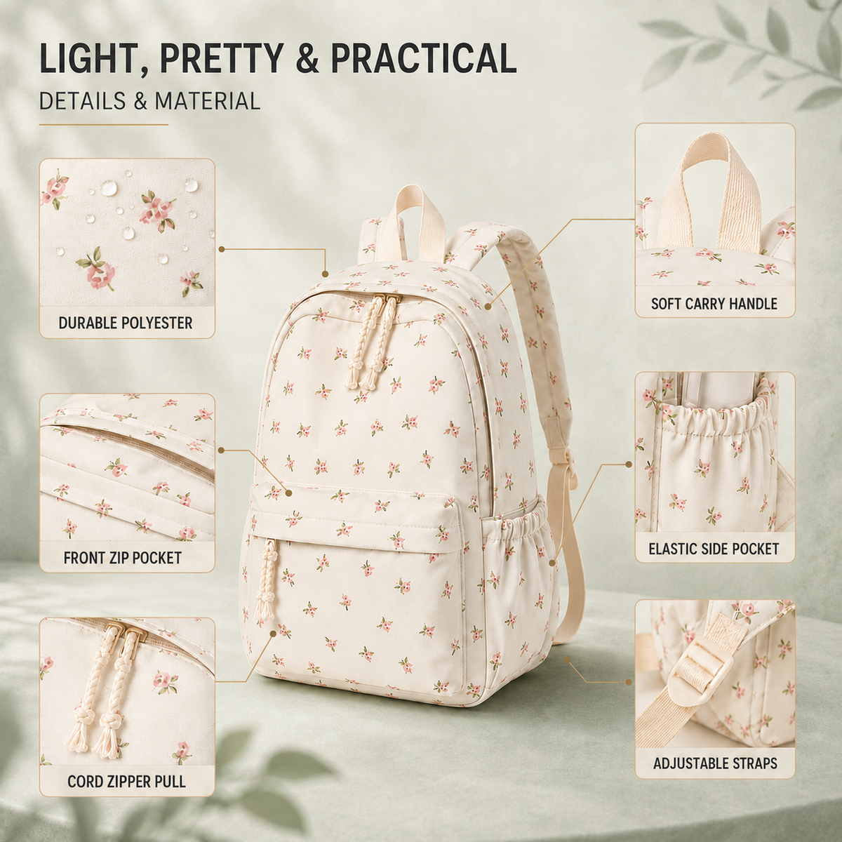 Floral School Backpack