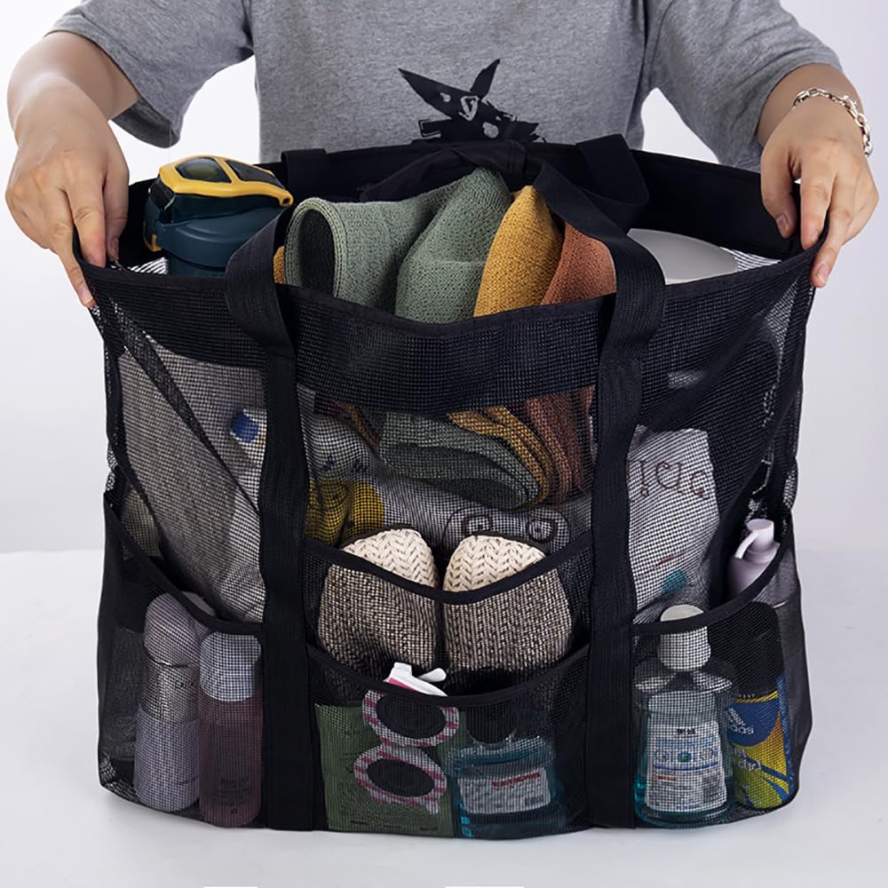 Foldable Beach Bag with 9 Pockets for Family Outings