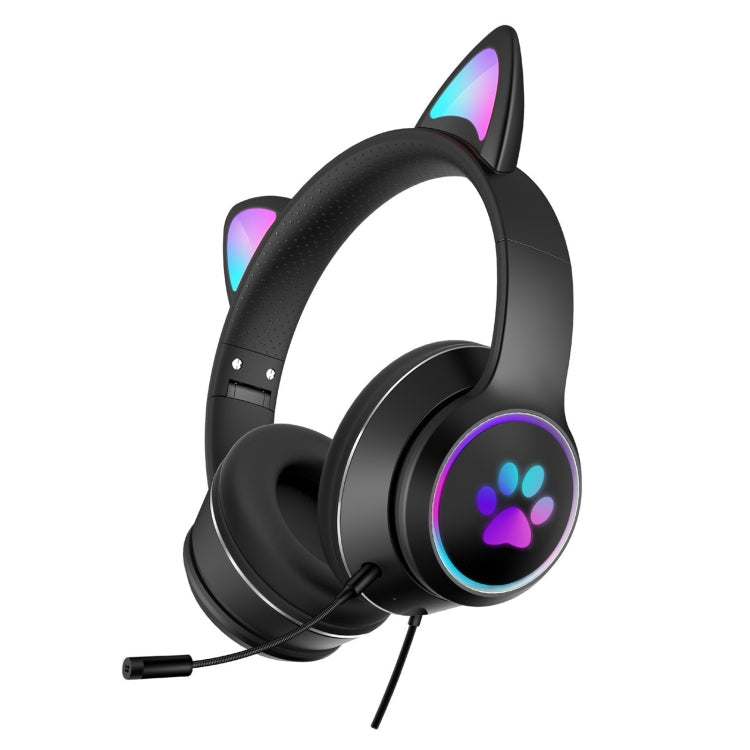 Foldable Bluetooth Headphones with LED Lights on the Ears and Swivel Microphone – Comfortable Fit