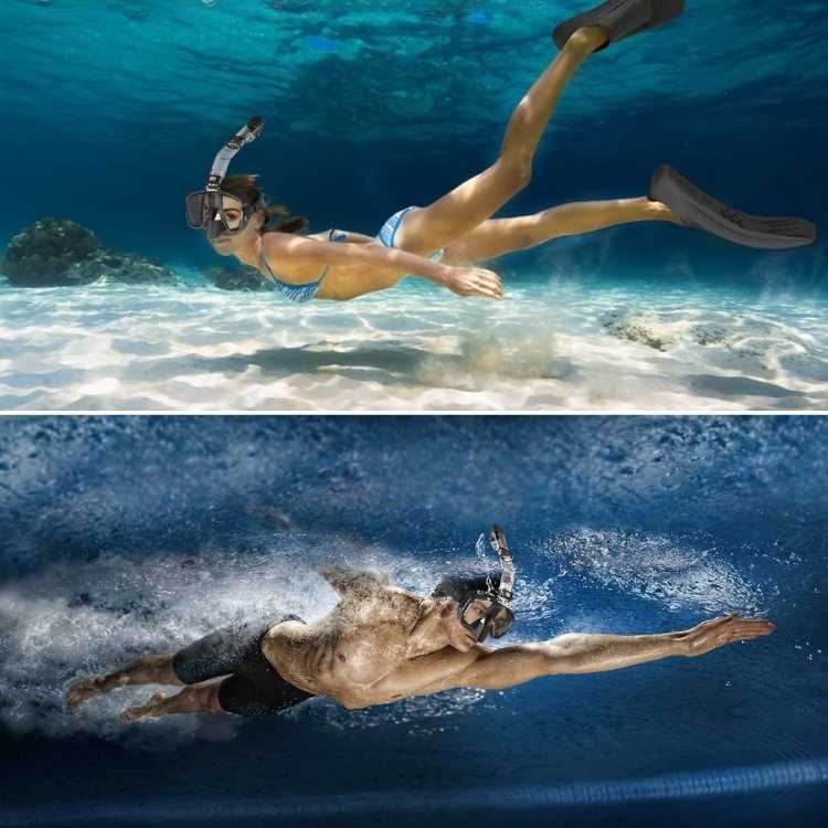 Foldable Snorkel Mask with 180° View for Watersports