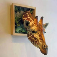 Giraffe Head Wall Decor - 3D Sculpture - Life-Size Decoration