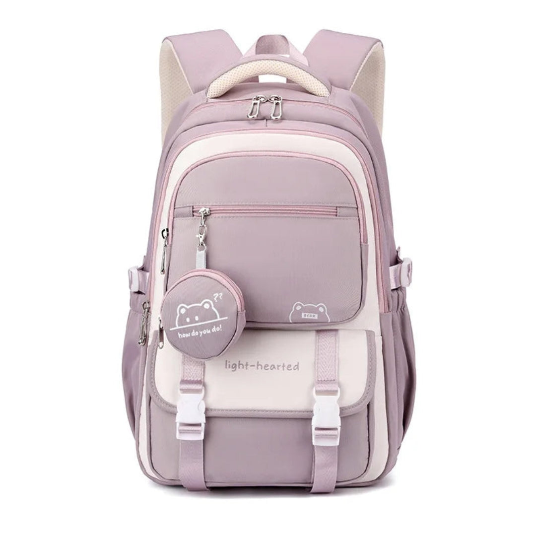 Girls' School Backpack with Spacious Design and Multiple Compartments