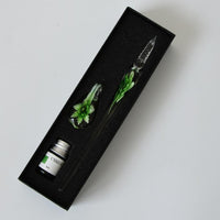 Glass Calligraphy Pen Set with Ink and Pen Rest