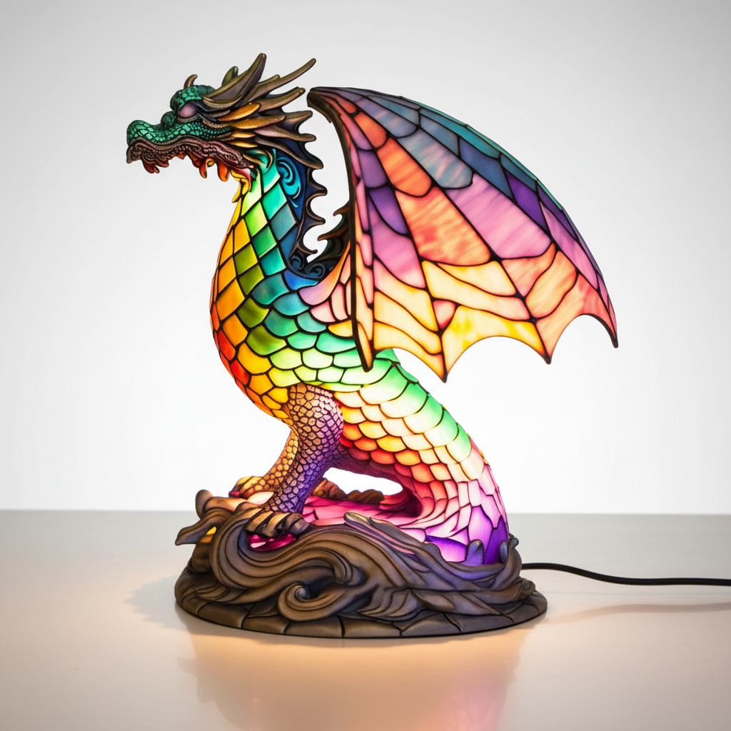 Handcrafted Animal Mosaic Lamp