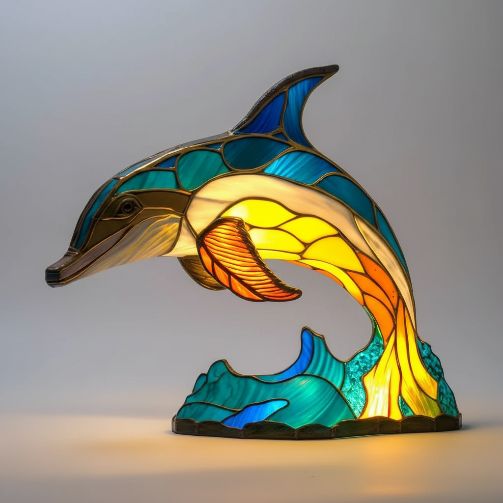 Handcrafted Animal Mosaic Lamp