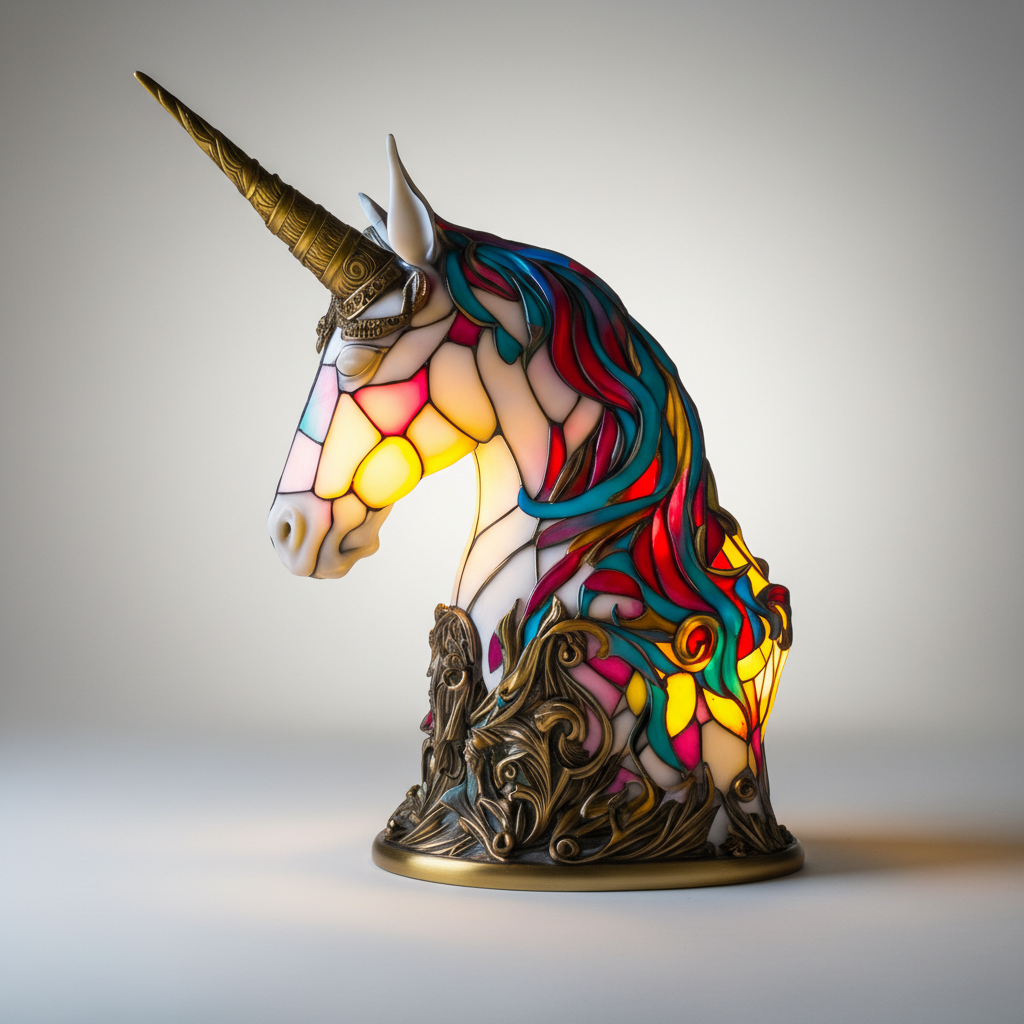 Handcrafted Animal Mosaic Lamp