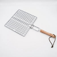 Hinged Outdoor Grilling Basket for Easy Flipping