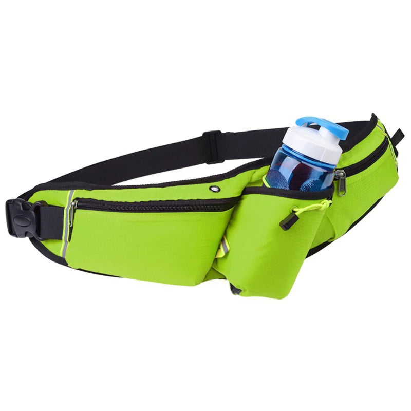 Hydration Running Belt – Waterproof Waist Pack with Bottle Holder and Storage Pockets