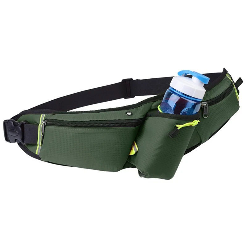Hydration Running Belt – Waterproof Waist Pack with Bottle Holder and Storage Pockets