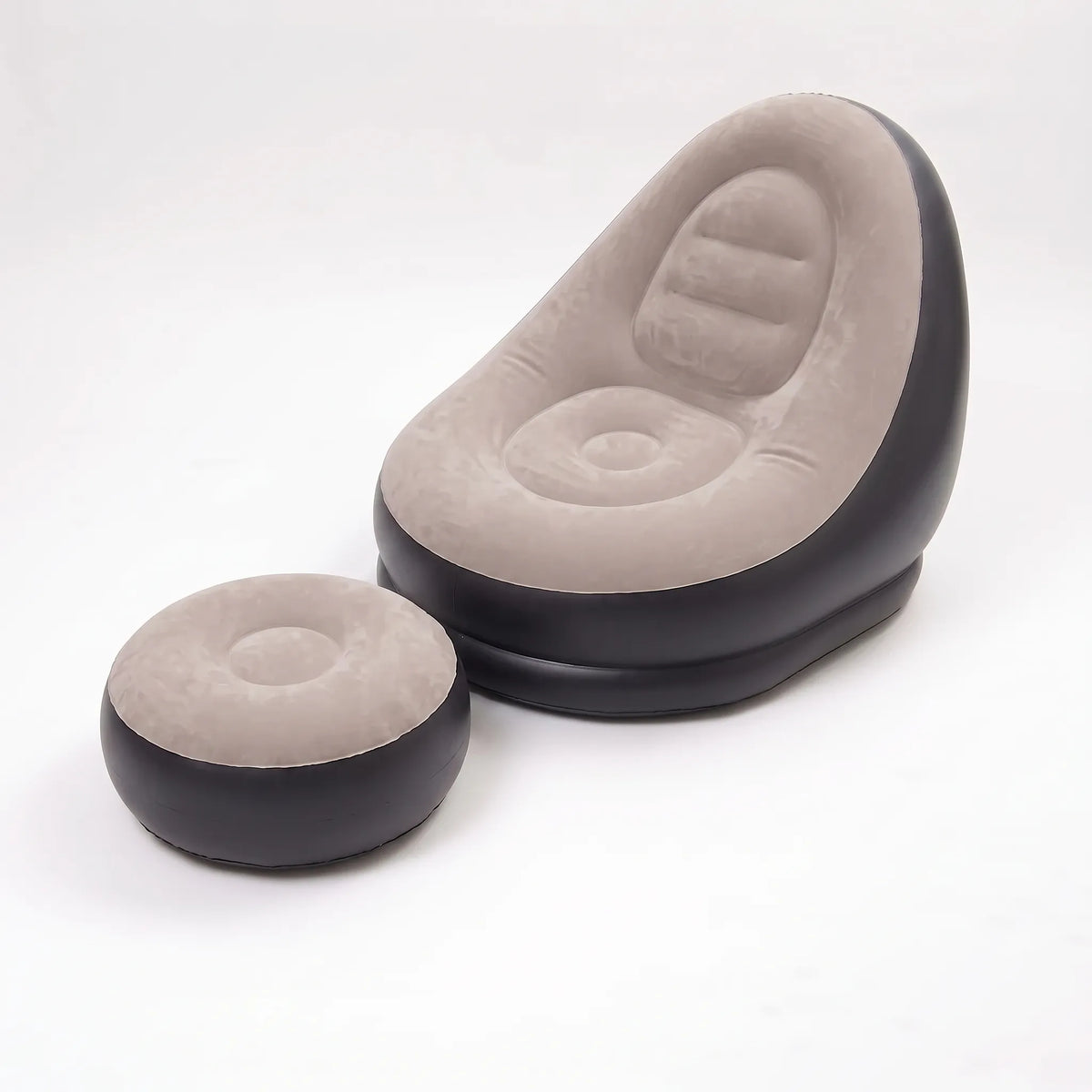 Inflatable Lounge Chair with Footrest Ottoman