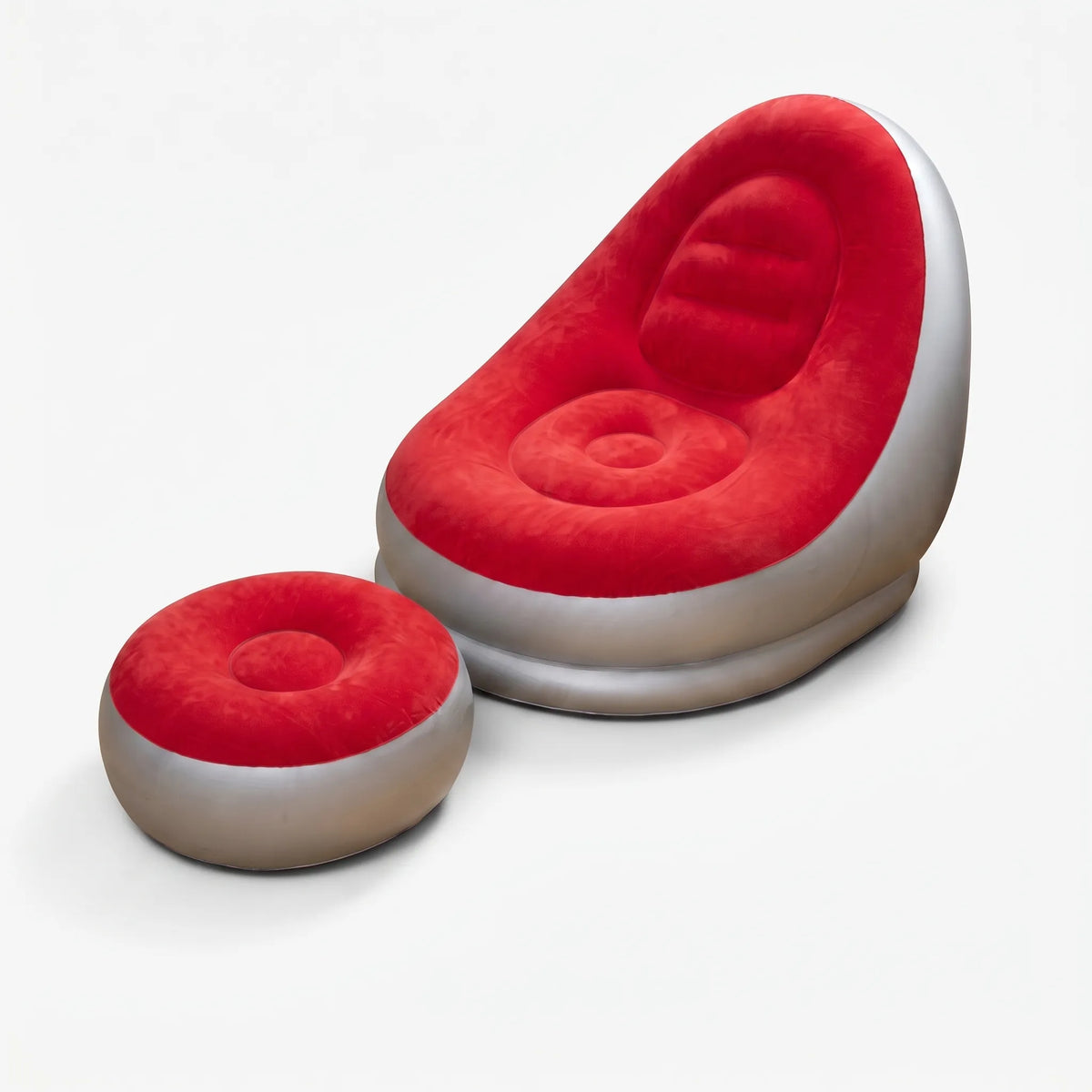 Inflatable Lounge Chair with Footrest Ottoman