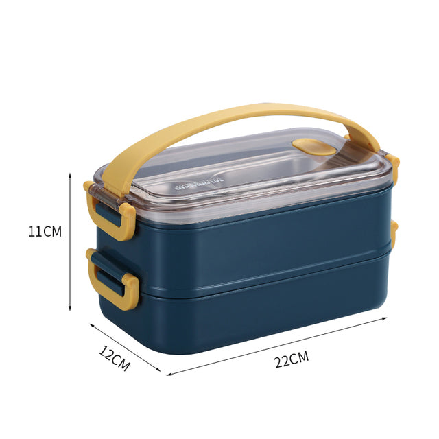 Insulated Bento Lunch Box - Thermal Multi-Compartment Meal Container for Office, School & On-the-Go
