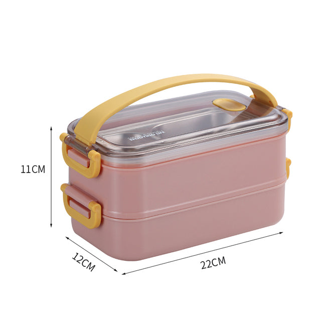 Insulated Bento Lunch Box - Thermal Multi-Compartment Meal Container for Office, School & On-the-Go