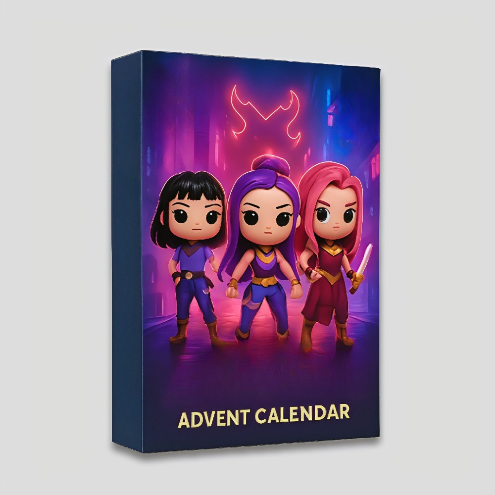 K-Pop Anime Advent Calendar – Countdown Set with Numbered Compartments and 4 cm Mini Figures