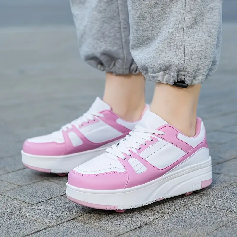 Kids' 2-in-1 Roller Skate Shoes with Removable Wheels